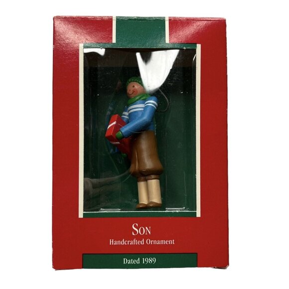 Hallmark Keepsake Handcrafted Ornament Son Boy 1989 Vintage Gift Sweater - Picture 2 of 7